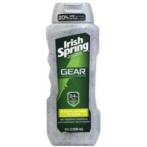 ISG18E, Irish Spring Gear Body Wash 18oz Exfoliating, 3500026324