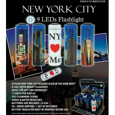 LF-R02NYCGD, Flashlight LED 电筒 NYC 12/144, 853195000931