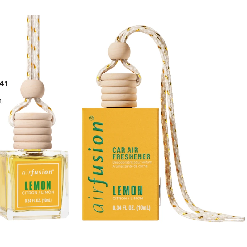 Air Fusion car perfume hanging glass bottle 10ml Lemon