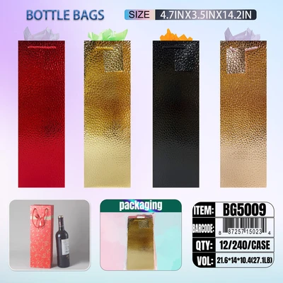 BG5009, Bottle Bags Ast.4 Styles 4.7"x3.9"x14.2", 887257150234