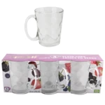 33112, Splash Drinking Glass Mug 10oz 3PK Handle, 191554331129