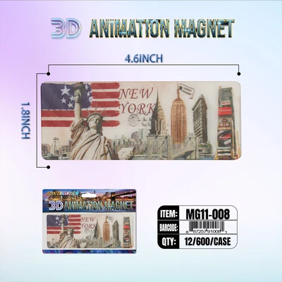 MG11-008, New York 3D Animation Magnet MG11-Series, 887257910081
