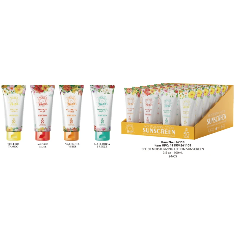 Solo En Ibiza Moisturizing Lotion Sunscreen 3.5oz 100ml 24pk w/PDQ