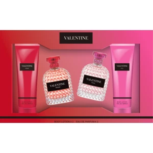 89339, Women's 4pcs XLSet  VALENTINE ROSE/ROUGE 4.1fl.oz/120ml×2 Body Lotion + 3.4fl.oz/100ml×2 EDP, 191554893399