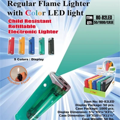 80-82LED, Lighter 5-Flags Assorted Color LED 50/1000 51lb, 80-82LED