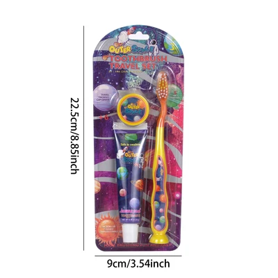 68033, Oral Fusion Kids Outer Space Oral Care 3PK Set With Toothpaste, 191554680333
