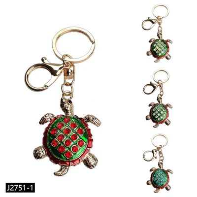 J2751-1, TURTLE W. STONE KEY CHAIN, 887257827518