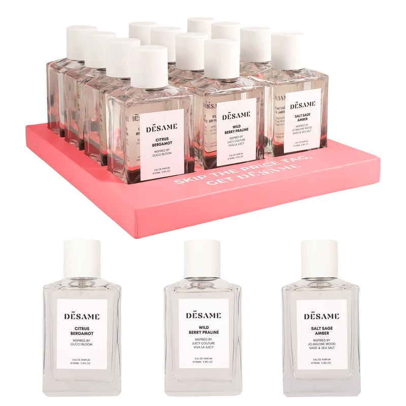 DESAME CITRUS BERGAMOT/WILD BERRY PRALINE/SALT SAGE AMBER DISPLAY 2 Women's 100ml/3.4oz EDP