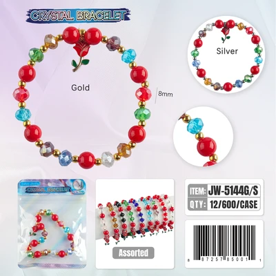 JW-5144, Crystal Bracelet Random Color, 887257850011