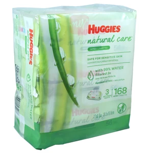 H56NC-3PK, Huggies Wipes 56CT 3-Pack Natural Care USA, 036000434033