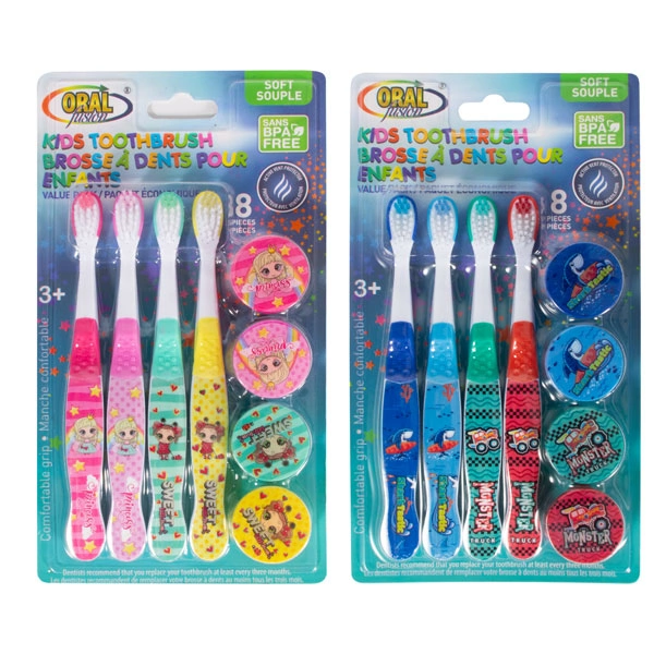68068, Oral Fusion kids toothbrush8pk, 191554680685