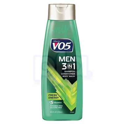 VO5-M31FE, VO5 Men 3in1 15oz Fresh Energy Shampoo & Conditioner & Body Wash, 816559015156