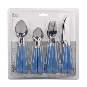 56348, Ideal Kitchen 16PK Dinnerware Set Blue, 191554563483
