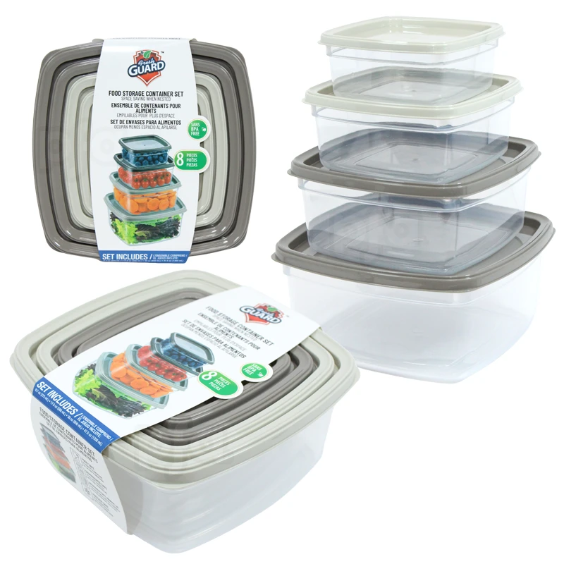 Fresh Guard Square Food Storage Container Set 4pcs