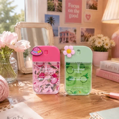OL60426, Wish Spring Hand Sanitizer Spray 2-Pack Gift Set with Charms 1.5oz, 191554604261