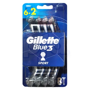 GB3-8CL, Gillette Blue 3 Razor 8CT Sport, 7702018531783
