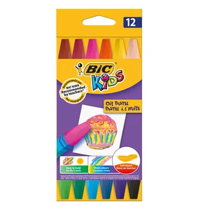 BIC926446, BIC Oil Pastels Wax Crayons 12PK, 3086123380349