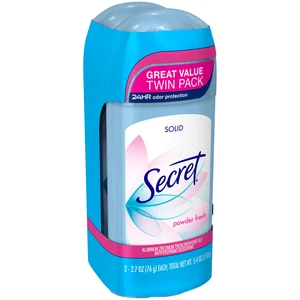 SD27TPF, Secret Deo 2.7oz  Twin Pack Powder Fresh, 037000124511