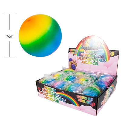 84138, Krazy Squishy Ball 7cm Rainbow, 191554841383