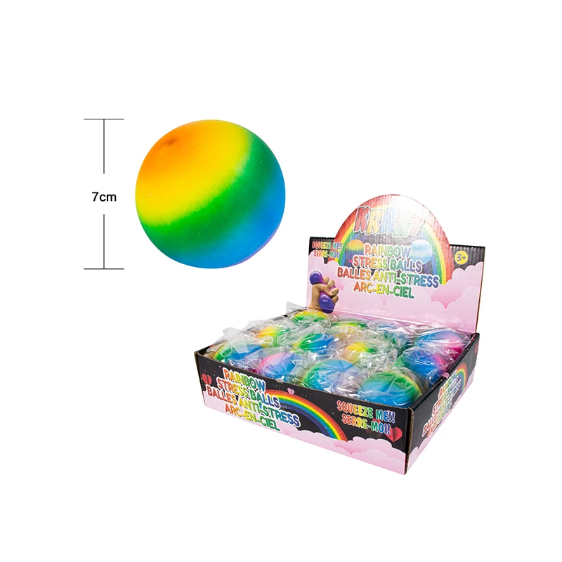 Krazy Squishy Ball 7cm Rainbow