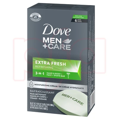 DS6-MEF, Dove Soap 3.75oz 6-Pack Men Extra Fresh #01208