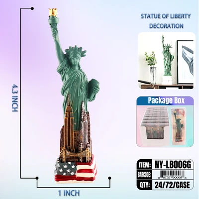 NY-LB006G, STATUE OF LIBERTY Green (4.3"), 887257900068