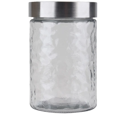 33031, Glass Jar Chrome Lid 1.2L Tall, 191554330313