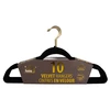 45001, Ideal Home Velvet Hanger 10PK Black Gold, 191554450011