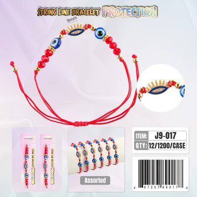 J9-017, String Line Protection Bracelet, 887257890178