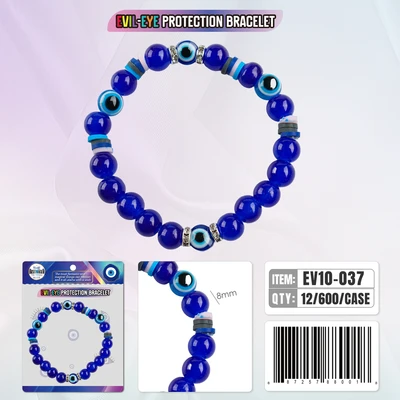 EV10-037, Evil Eye Bracelet Protection, 887257880018