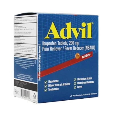 AD25R-20, Advil Regular Dispenser 25 x 2's, 655708017913