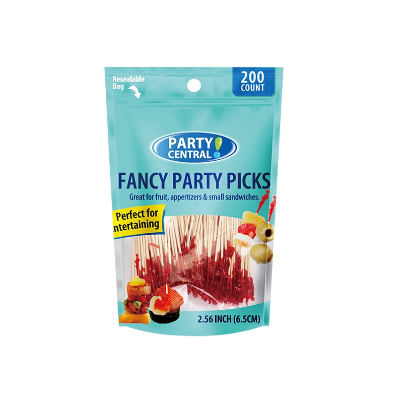Party Central Fancy Picks 200CT Red Ends 2.5 inch