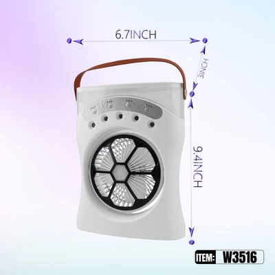 W3516, Spray Fan  3x1200MA Battery Assorted Color, 887257735165