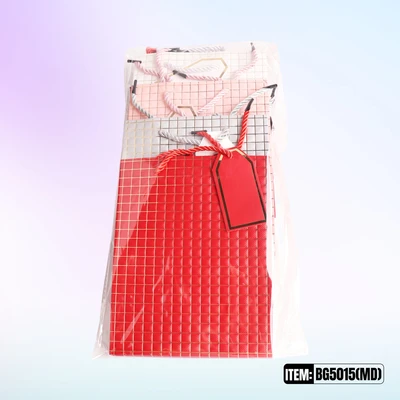 BG5015-MD, General Gift Bags MD x4 Assted.  7.1"x3.9"x9", 887257150333