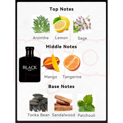 89603, Eau de Parfum 3.4 oz/100 ml 3 Pcs Set for Men Black Intense/Blue Intense/Red Intense - United Scents, 191554896031