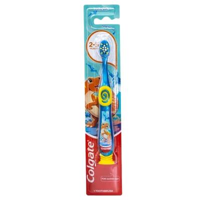 CTB-K1D, Colgate Kids Toothbrush Singles Extra Soft Dinosaur, 035000994042
