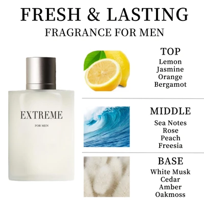 88207, Eau de Parfum 3.4 oz/100 ml Extreme for Men - United Scents, 191554882072