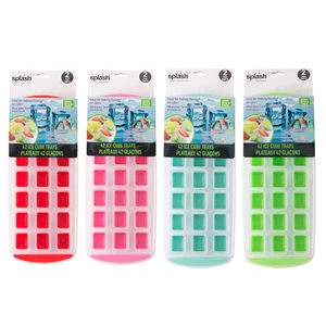 38139, Splash Silicone Ice Tray 2PK 42 Cubes Rectangular, 191554381391
