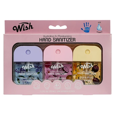 60420, 6 Pack Hand Sanitizer Gift Box, 1.2 oz Each, 6 Scents Mix - Wish, 191554604209