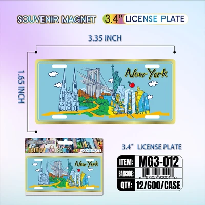 MG3-012, License Plate Magnet  3.35“x1.65", 887257930010