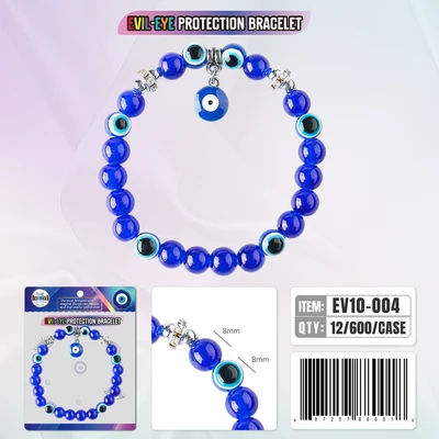 EV10-004, Evil Eye Bracelet Protection, 887257880018