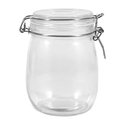 33199, Ideal Kitchen Glass Jar with Clear Lid 27.39 oz, 191554331990