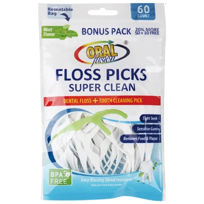 68040, Oral Fusion Floss Picks 60CT, 191554680401