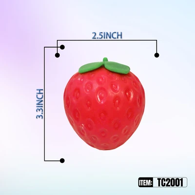 TC2001, Squishy Flour Strawberry 2.56" x 3.35", 887258040015
