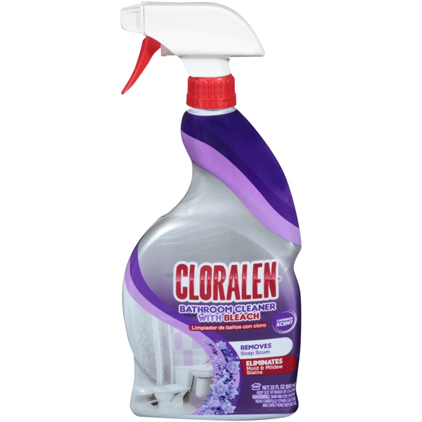 CB22L, Cloralen Bathroom 22oz Cleaner with Bleach Lavender, 043152020656