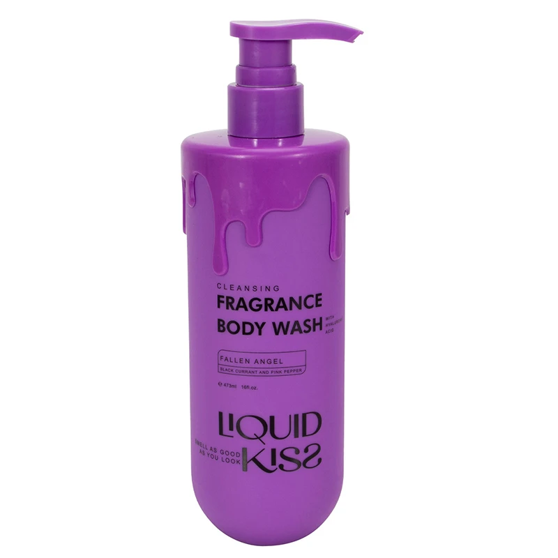LIQUID KISS Hyaluronic Acid Ultra Hydrating Body Wash Moisturizing Shower for Women Deep Moisture FALLEN ANGEL Fragrance Body Bath Shower Gels 473ml 16 fl.oz