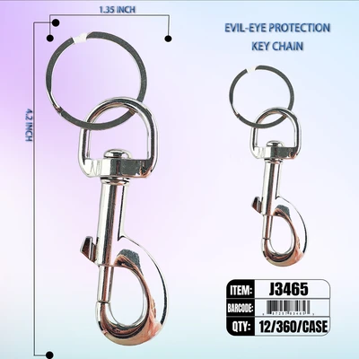 J3465, Key Chain Steel Clip Hooks, 887257834653