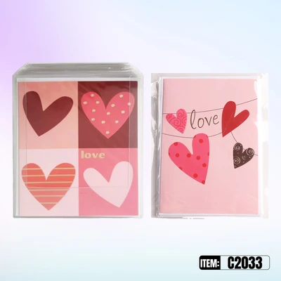 C2033, VALENTINE Premium  Greeting Card  4.7"x6.7", 887257920332