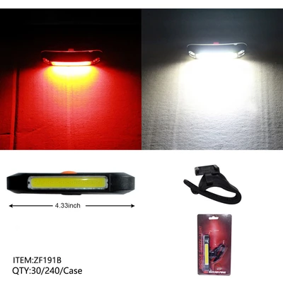 ZF191B, Bike Light Red & White Battery, 887257-00191