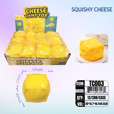 TC003, Squishy Cheese 2.3", 887258030030